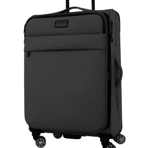 Pierre Cardin Soft Water-repellent Medium Suitcase Spinner Luggage Charcoal