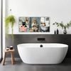3pcs Cute Cat Bathtub Contemporary Style Print 100% Australian Made 3 x 40x60cm (Metal Print)