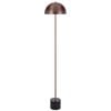 Telbix Domez Modern Standing Floor Lamp Light Foot Switch Metal Marble Black Marble Bronze