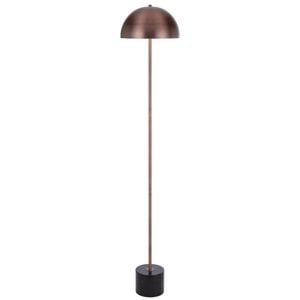 Telbix Domez Modern Standing Floor Lamp Light Foot Switch Metal Marble Black Marble Bronze