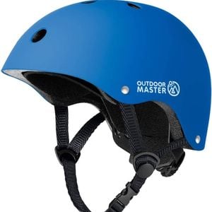 OutdoorMaster Kids Bike Helmet Adjustable Blue S