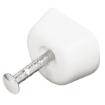Hafele 14mm White Plastic and Steel Nail On Shelf Support - 32 Pack  
