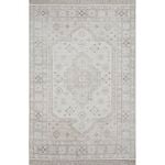 Rug Polyester Bushra Fringed Grey 160 x 230cm