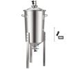 Vevor 8 Gal Stainless Steel Conical Fermenter Silver With Conical Bottom 3 Adjustable Legs For Wine