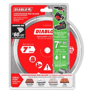 Diablo 180mm Diamond Continuous Rim Masonry Cut Off Disc