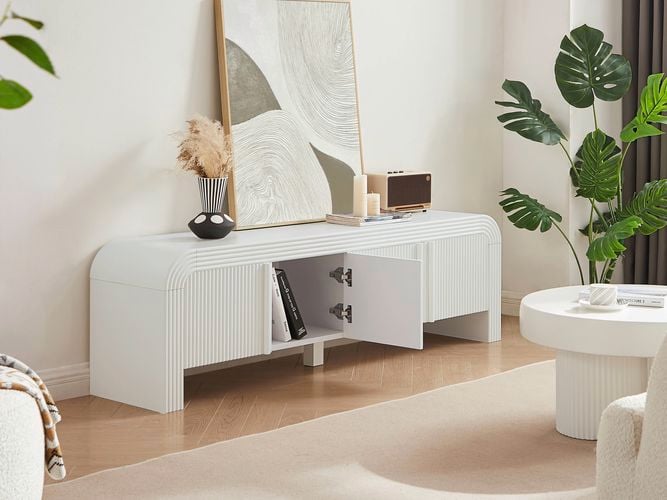 The airy
  white tones of the Ariel Collection will brighten up any colour scheme while
  the semi-matte finish of this refined piece of furniture adds a touch of
  subtle elegance.