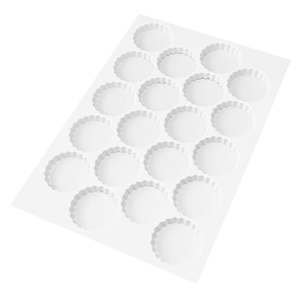 Matfer Bourgeat Fluted Tart Cutter Sheet - 72 Cavities, 45mm
