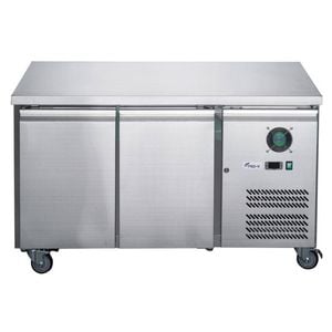 FED-X Stainless Steel Two Door Under Bench Fridge 207L XUB7C13S2V
