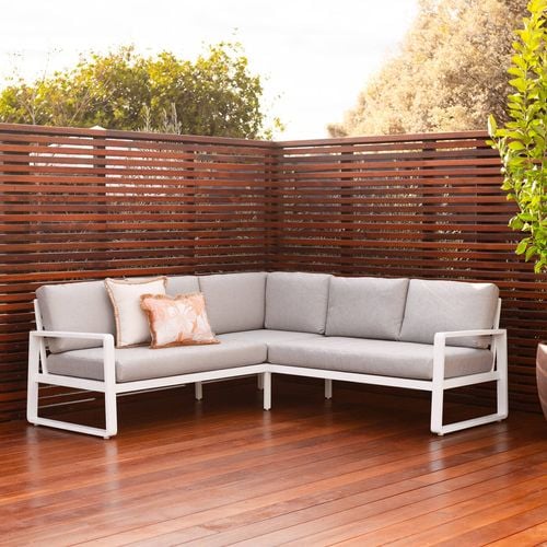 Mimosa White Aluminium Cordoba Corner Lounge Bunnings Australia