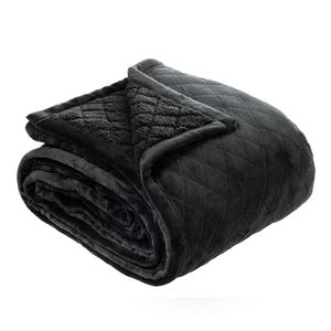 Bianca Mansfield Sherpa Blanket 480gsm Home/Room Bedding Charcoal Super King Bed