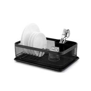Classica Nero Mesh Dish Rack Rust Resistant Home Organiser 41x29.5cm Black