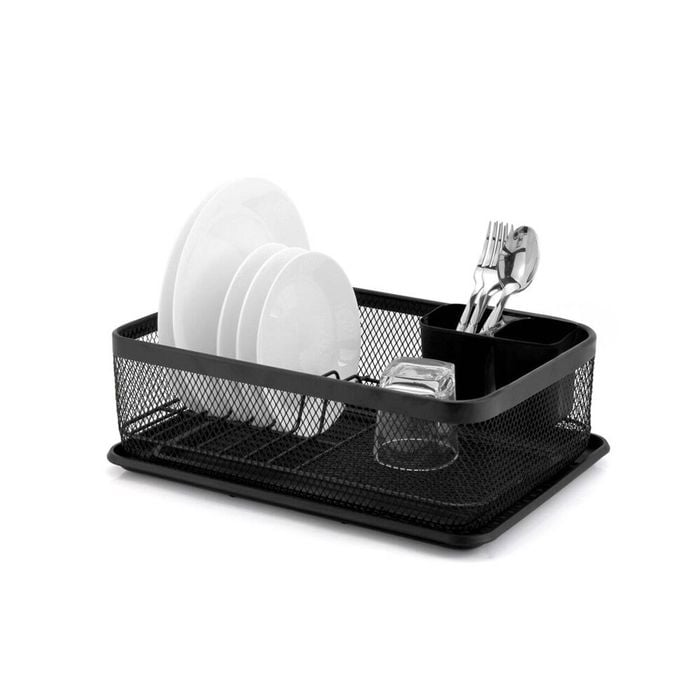 Classica Nero Mesh Dish Rack Rust Resistant Home Organiser 41x29.5cm Black