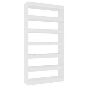 vidaXL Book Cabinet/Room Divider White Engineered Wood Home Organiser Storage