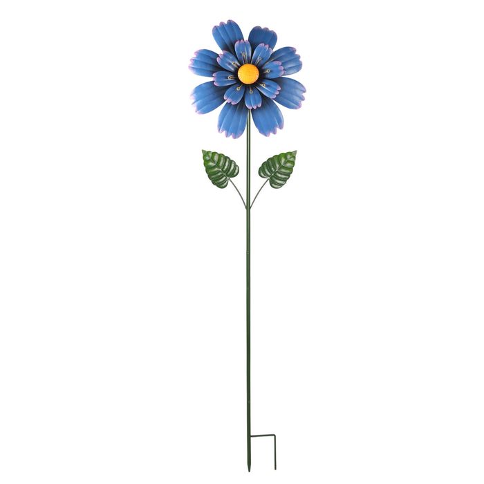 120cm Blue Flower Windmill Garden Stake Decoration