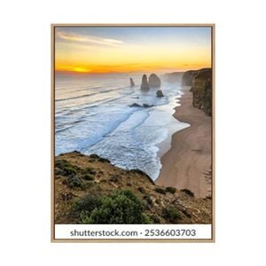 Artey | The Apostles - Framed Canvas - Natural Frame - 60 x 80cm
