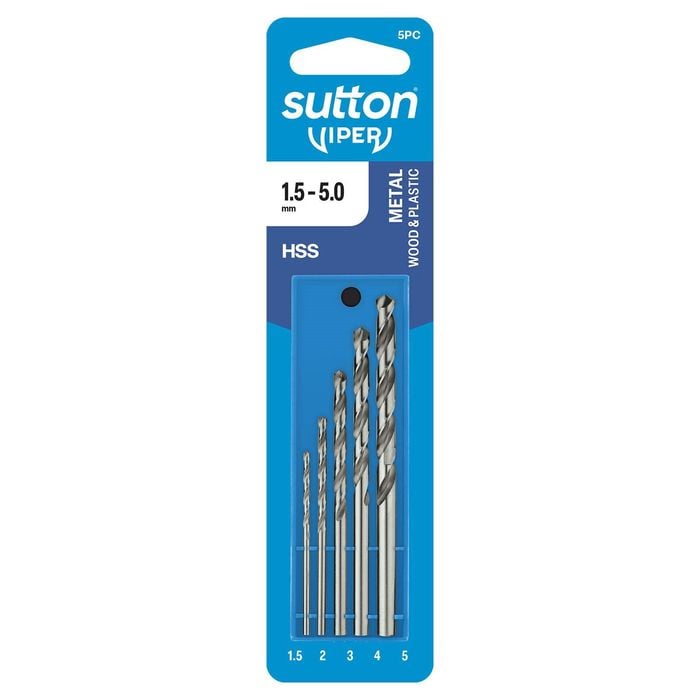 Sutton Tools Viper 5 Piece Metric Jobber Drill Bit Refill Set