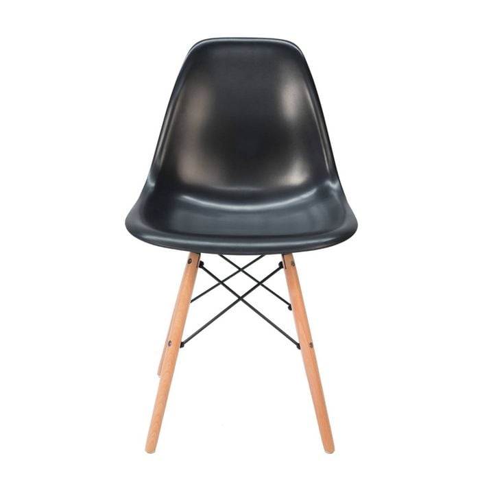 Sk Designer Living | Replica Eames Dsw Eiffel Chair | Plastic & Natural - Black