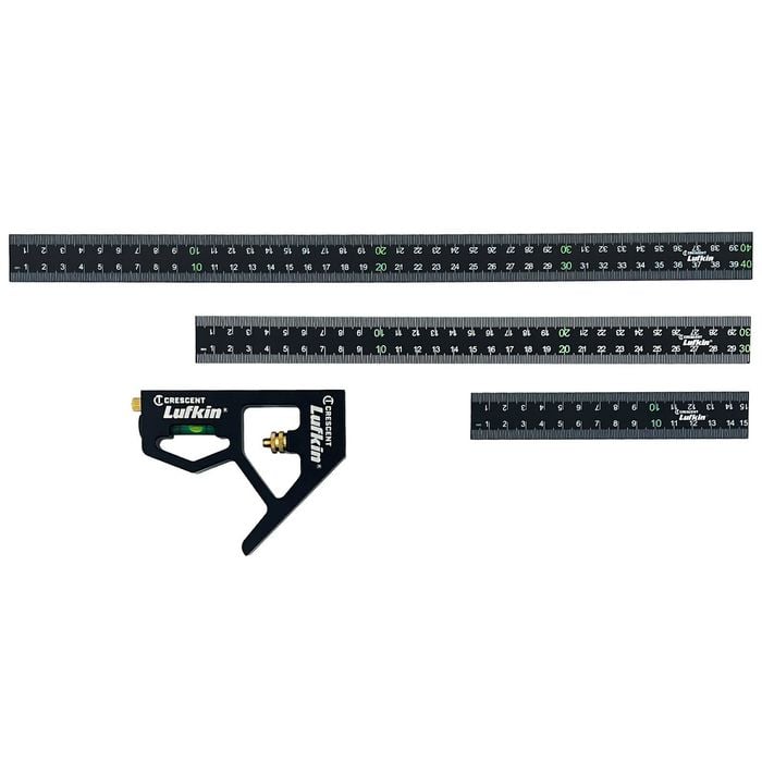 Crescent Lufkin 3 Piece 150 300 and 400mm Nite Eye Combination Square Set