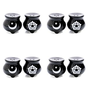 4x 2pc Flavour Mates Salt & Pepper Duo Set 5.6x5.6x5.6cm Witches Cauldron