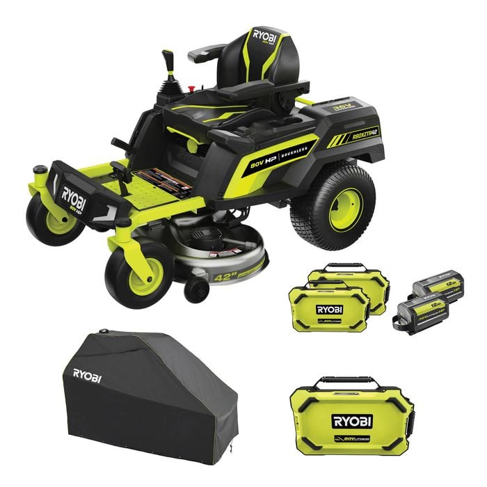 Ryobi 80V HP 42” ZT Ride-On Mower Bonus Battery & Cover Kit R80XZTR42A