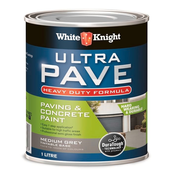 White Knight 1L Medium Grey Heavy Ultra Pave Duty Paving Paint