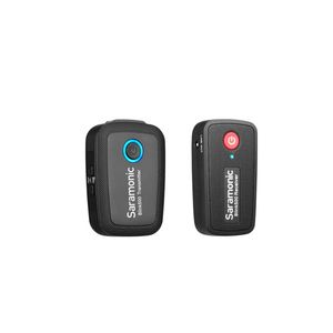 2pc Saramonic Lavalier Wireless Microphone TX/RX Kit For Camera/Phone Black