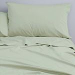 Cloud Linen King 250 Thread Count Organic Cotton Sheet Set Moss