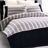 Belmondo Bondi Polyester Cotton Black/Off White Quilt Cover Set Double