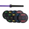Smai 155kg Hd Bumper Plate Set Inc 15kg Barbell - 15kg Purple Barbell