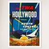Galrie Hollywood Vintage Travel Poster Retro Art Print of Iconic Hollywood Glamour Art, White Frame, A2 42 x 60cm (16 x 24inch)
