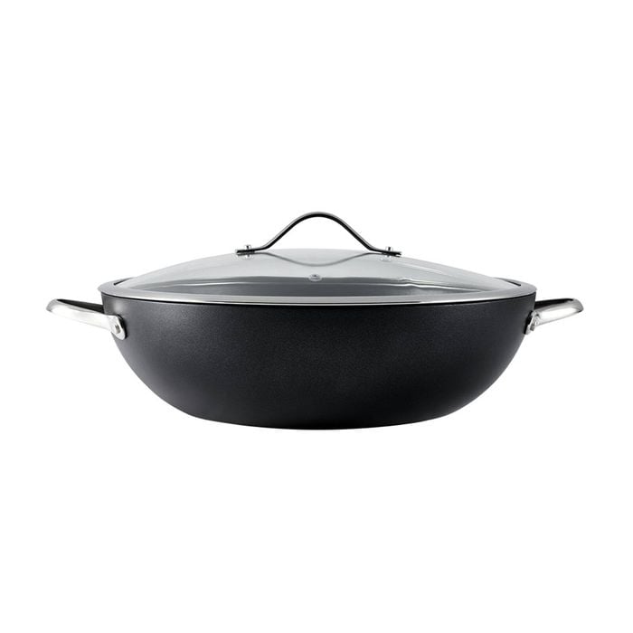 Baccarat Id3 Hard Anodised Wok With Lid 36cm