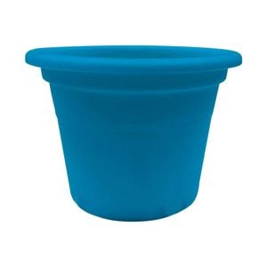Eden 15cm Transparent Aqua Round Cylinder Planter