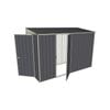 Build-A-Shed 1.2 x 3.0 x 2.0m Tunnel Shed Tunnel Hinged Door with 1 Hinged Side Door - Grey