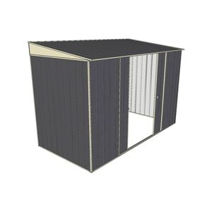 Build-a-Shed 3.0 x 1.5 x 2.0m Double Sliding Door Skillion Shed - Grey