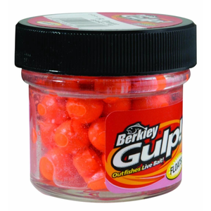 Berkley Gulp Floating Salmon Eggs Fishing Lure Fluorescent Orange