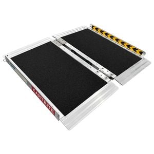 Kartrite Aluminium Wheelchair Ramp 2FT Mobility Ramp with High Grip Surface Safety Side Rails Locking Pin & Carry Handle