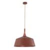Cla Lighting Oxido Interior Angled Dome Pendant Light With Travertine Highlight Rustic Brown Od550mm