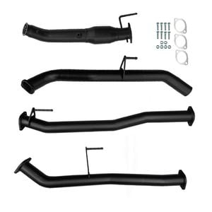 Ignite Exhausts Turbo Back For Nissan D23 Navara Series 5 Np300 3" Cat & Straight Pipe Only Black Aluminised Steel