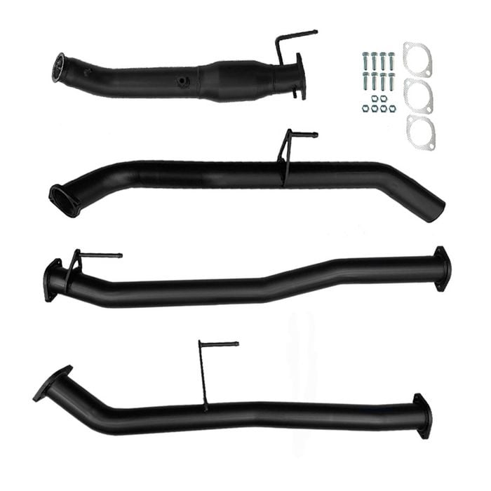 Ignite Exhausts Turbo Back For Nissan D23 Navara Series 5 Np300 3" Cat & Straight Pipe Only Black Aluminised Steel