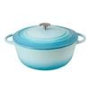 Pyrochef Cast Iron Round French Oven w/ Lid 26cm/5L Casserole Duck Egg Blue