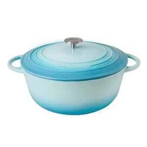 Pyrochef Cast Iron Round French Oven w/ Lid 26cm/5L Casserole Duck Egg Blue