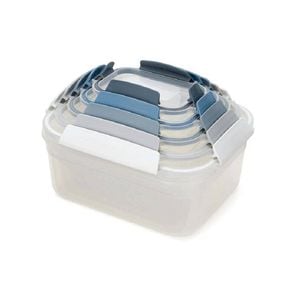 5pc Joseph Joseph Nest Lock Food Container Storage Set w/Airtight Snap Lid Sky