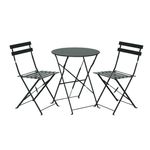 Marquee Steel 3 Piece Bistro Set Black