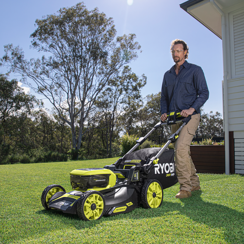 Ryobi 36V HP 46cm 6.0Ah Brushless Cordless Self Propelled Lawn Mower Kit Bunnings Australia