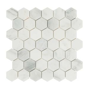 Decor8 Tiles 300 x 300 x 10mm Florentine White Marble Tile Mosaic