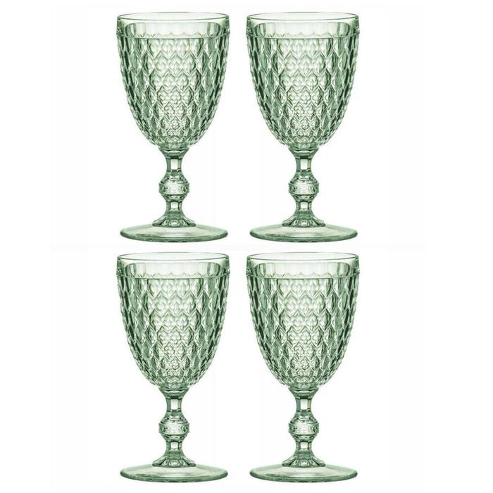 4PK Ladelle Tate Geometric 350ml Acrylic Wine Glass Drinking Cup - Forest