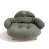 LOLOPAWS Orthopedic Dog Sofa Pet Bed 70x55cm Boucle Green