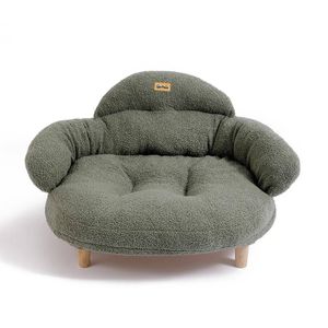 LOLOPAWS Orthopedic Dog Sofa Pet Bed 70x55cm Boucle Green