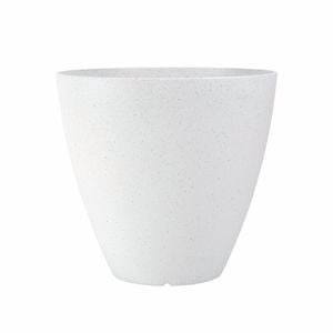 Northcote Pottery 37cm White Terrazzo Look Self Watering Pot