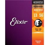 Elixir #16102 Acoustic Nano Phosphor Bronze Guitar String 12-56 Light